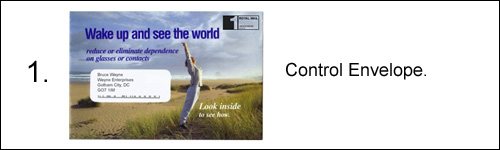 Envelope 1: The control - this is the envelope we had to beat.