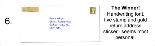 Envelope 6: Winner! This envelope pulled almost 53% more buyers than our control envelope earlier (envelope 1).