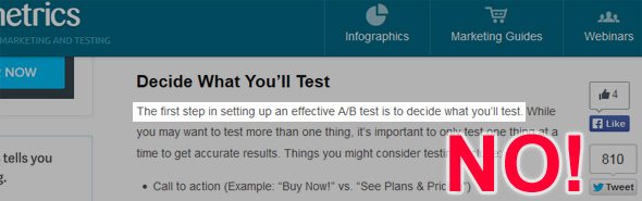 Old school: We recommend you do NOT start your split tests with deciding what to test.